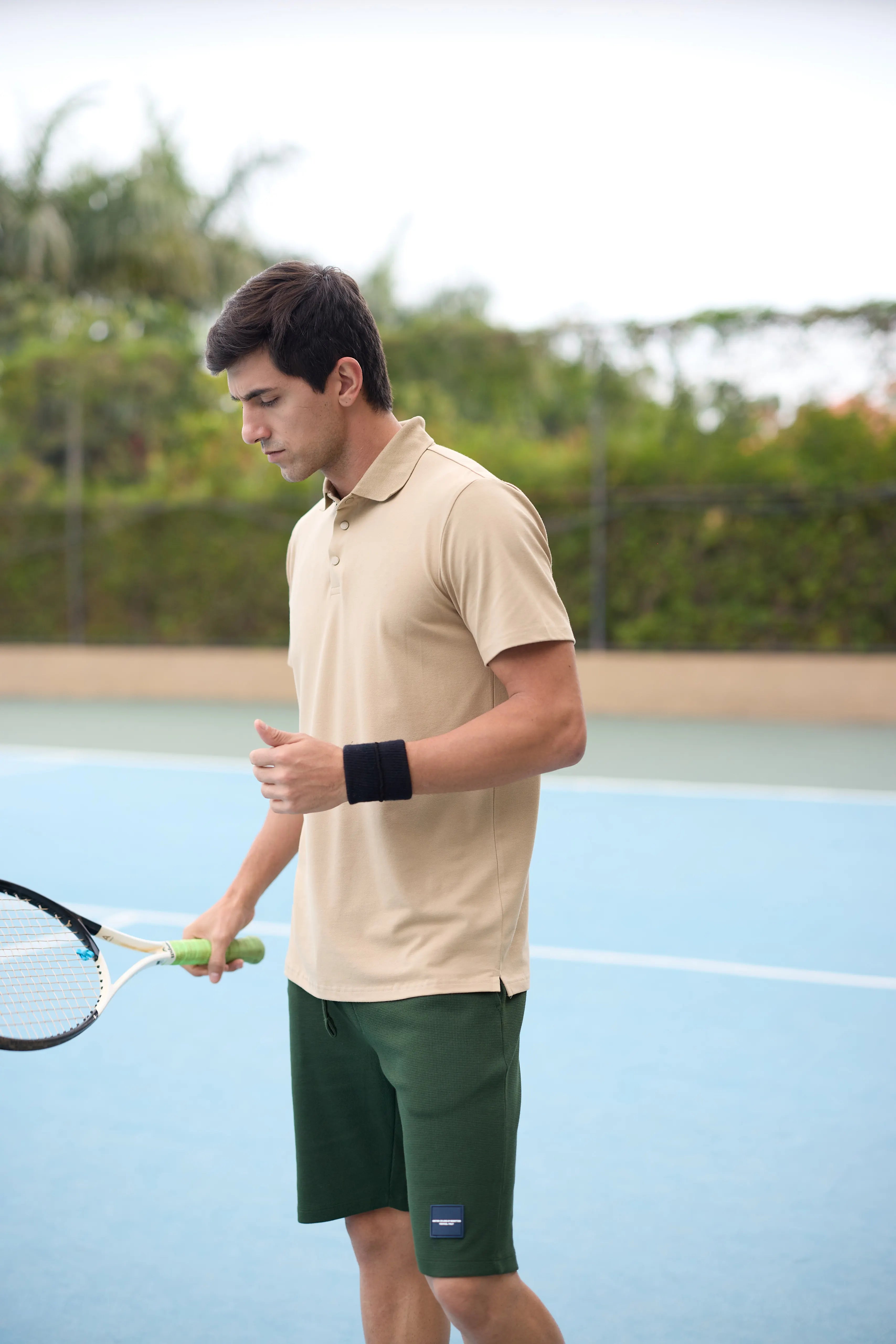 STAIN-REPEL & WRINKLE-FREE, TRAVEL POLO - BISCOTTI