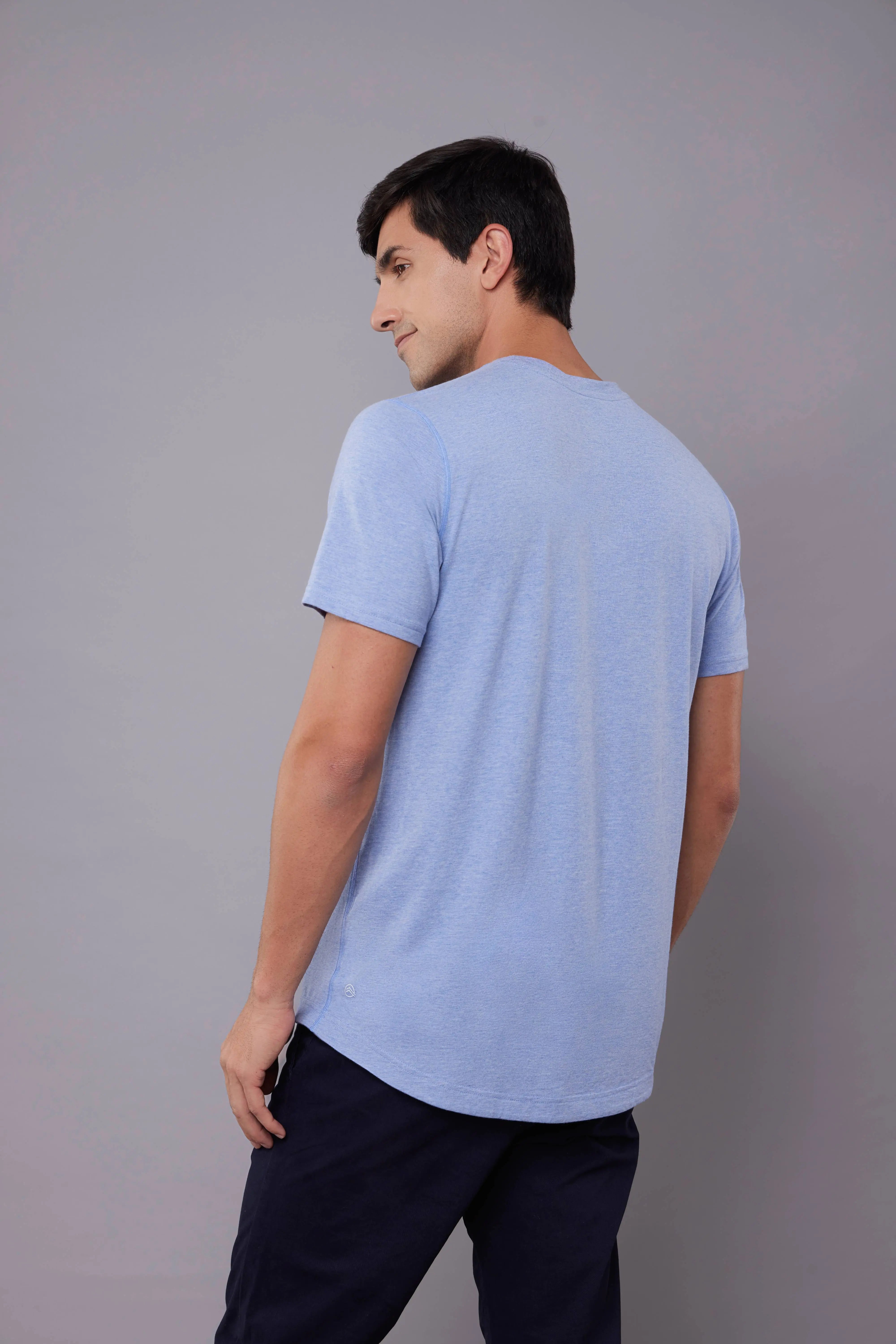 Aqua-Save Melange Crew - Blue Wave