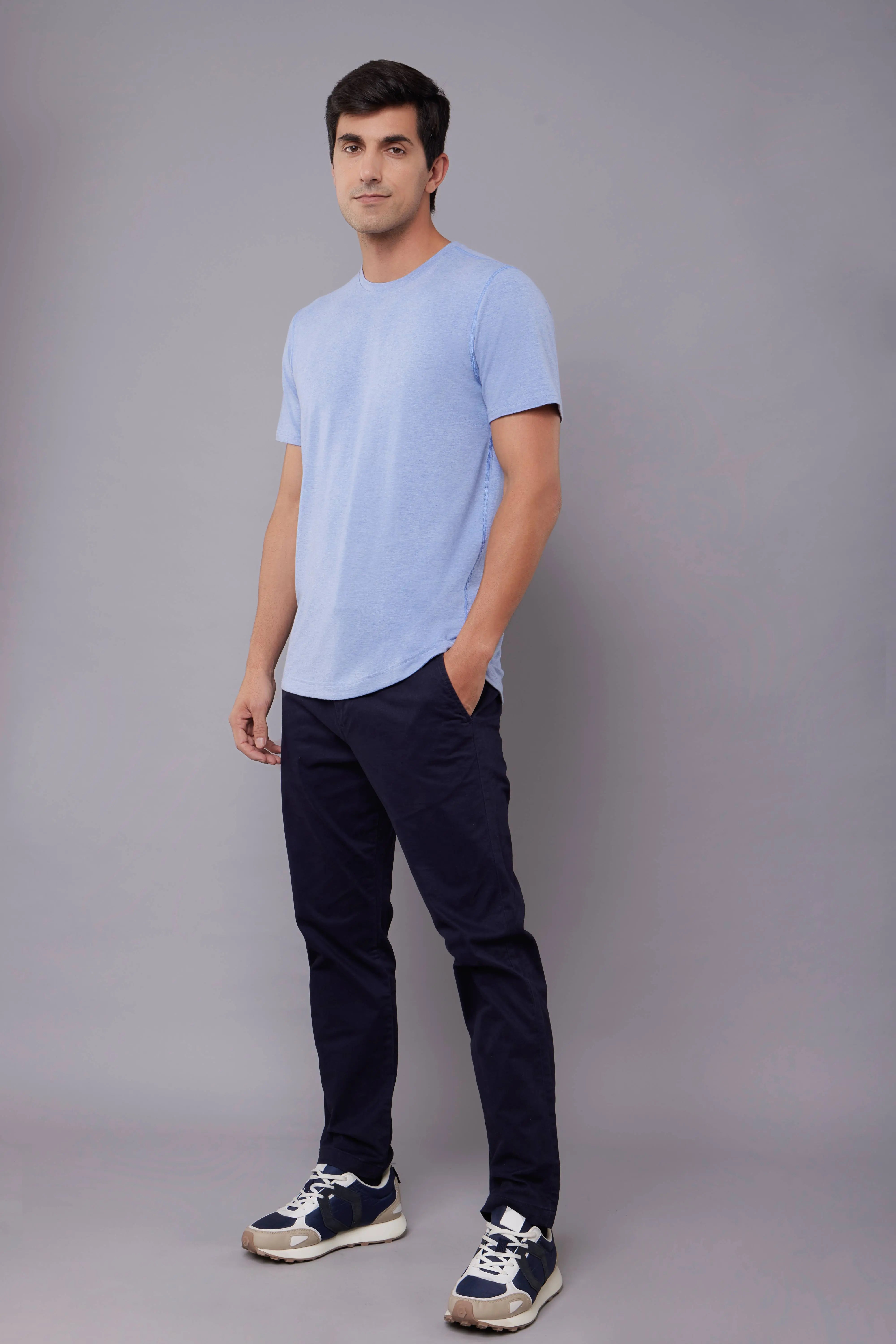 Aqua-Save Melange Crew - Blue Wave