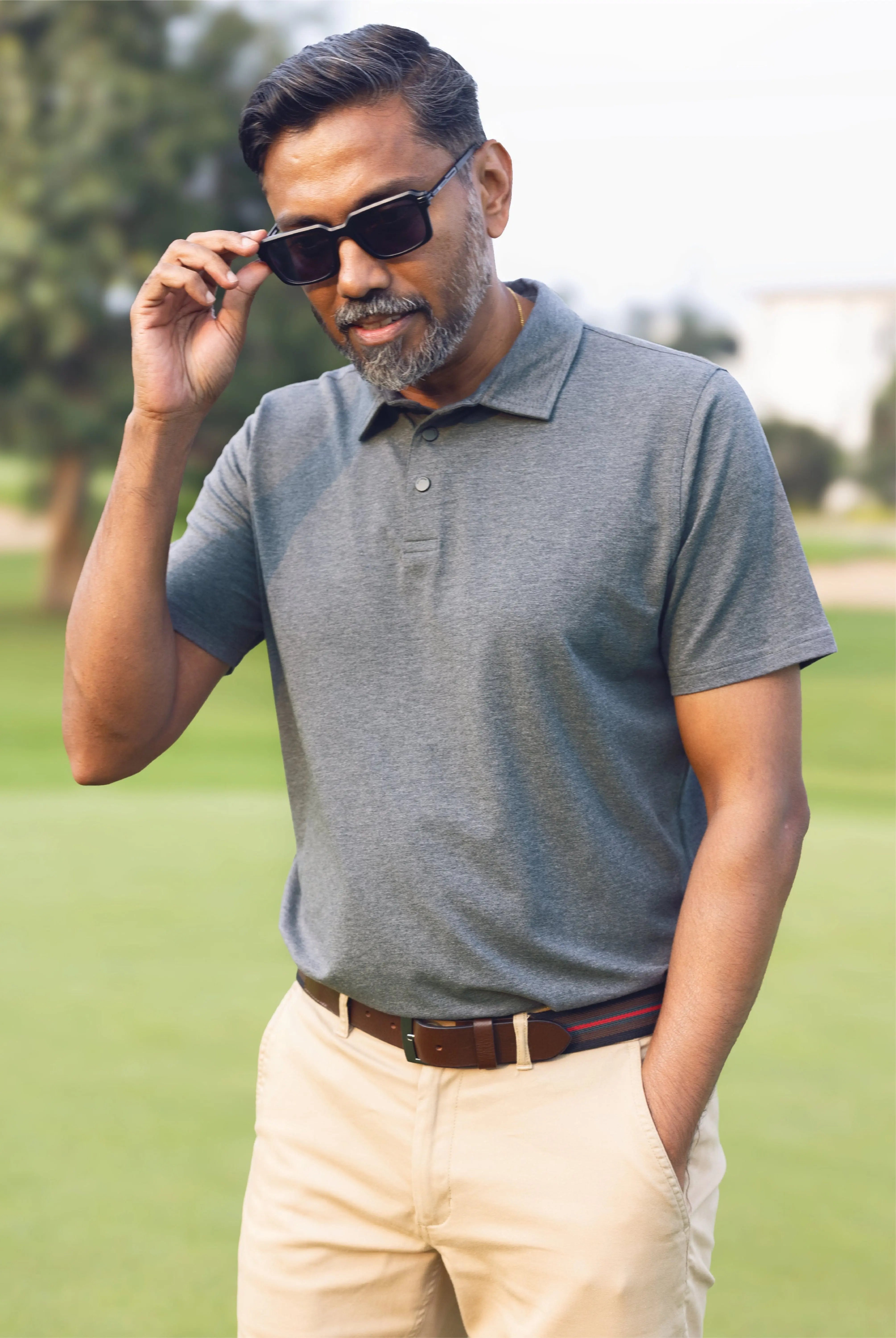 PURE PLAY POLO - Graphite Haze 